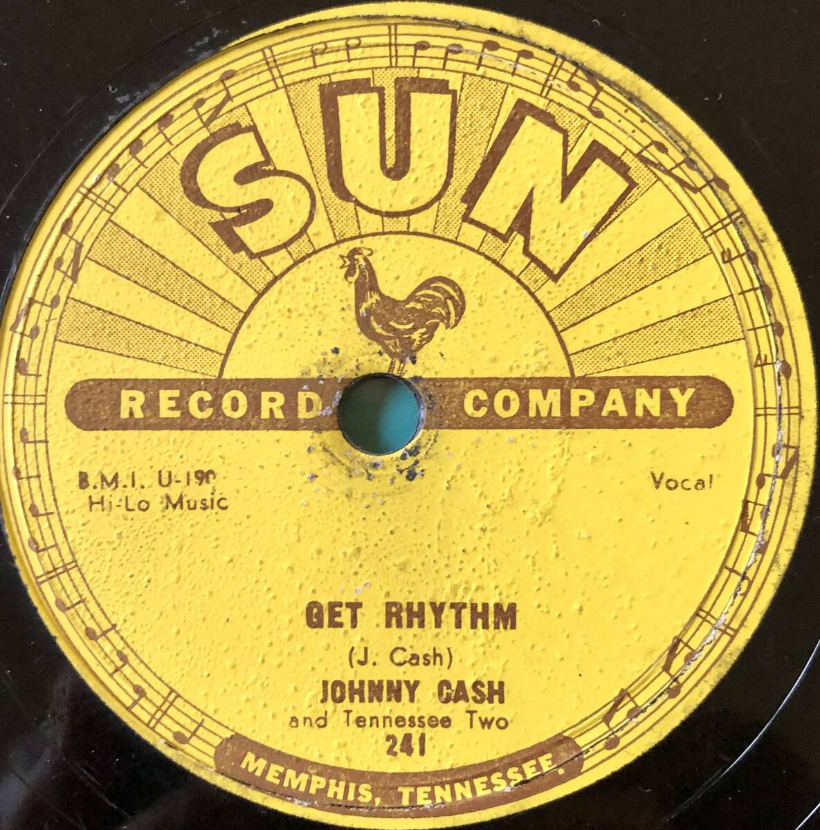 78rpm (SP) Johnny Cash / Get Rhythm / ジョニー・キャッシュ / オリジナル / Sun Record拍卖