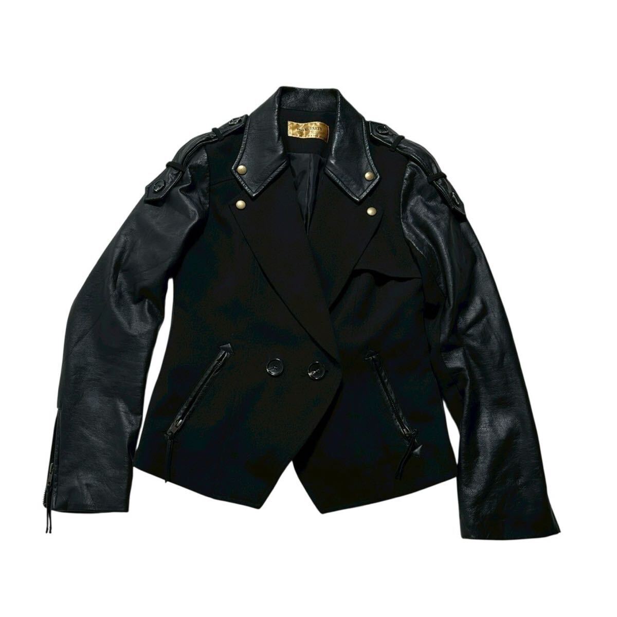 00s rare Japanese Label Y2K grunge leather jacket archive Vkei punk 平成 ギャル男 お兄系 グランジ フェアリーグランジ vintage rock拍卖