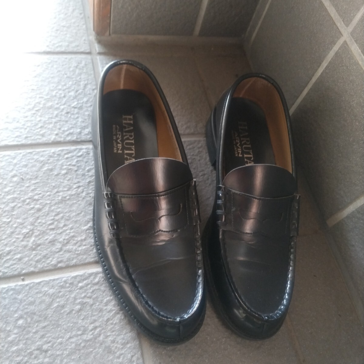 美品 HARUTA ローファー 黒 通学26.5cm拍卖