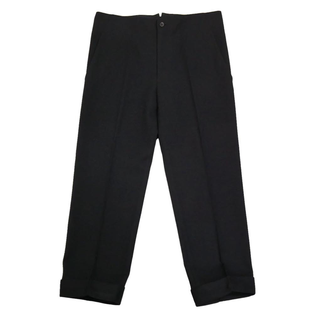 Yohji Yamamoto FEMME 2007aw ウール 裾ダブル クロップド パンツ 07aw ファム マッキンパンツ テーパード アーカイブ拍卖