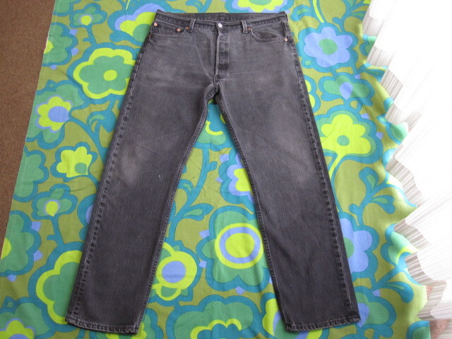 USA製 Levi's リーバイス 501 ブラックデニムパンツ W36/L32n 553刻印 USED ジーパン アメリカ製 アメリカ古着拍卖