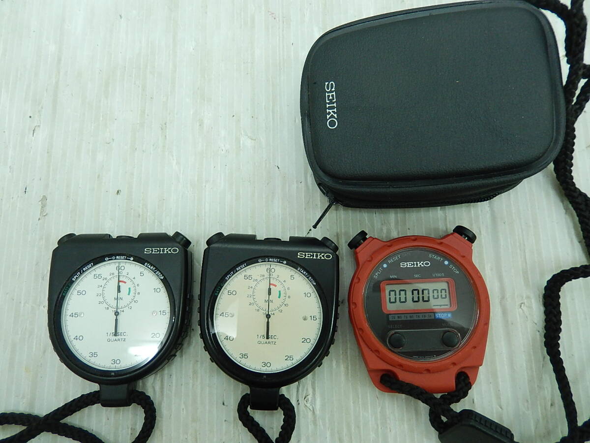DK711■セイコー■ストップウォッチ■3点 まとめて■アナログ2点:8A20-0010 デジタル1点:S024-6000■(60拍卖