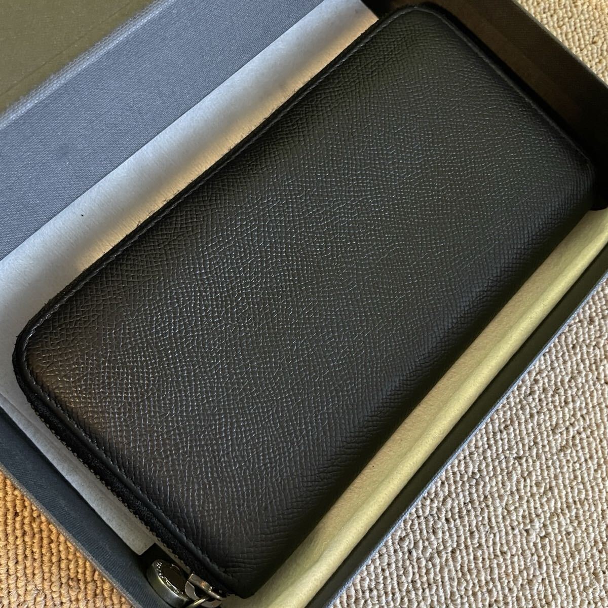 一円 極美品 BVLGARI ブルガリ ラウンドファスナー 長財布 ロングウォレット ビーゼロ 財布 ブラック レザー拍卖