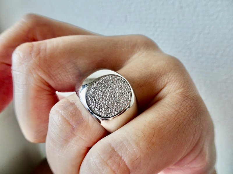 仁尾彫金『楕円の印台リング4』ハンドメイド368b拍卖