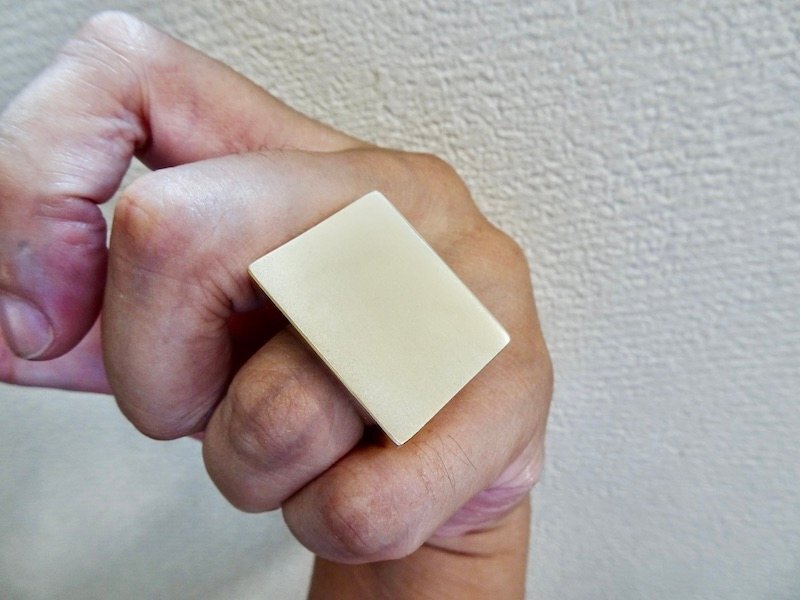 仁尾彫金『k18、100gビッグ印台リング2』ハンドメイド254拍卖