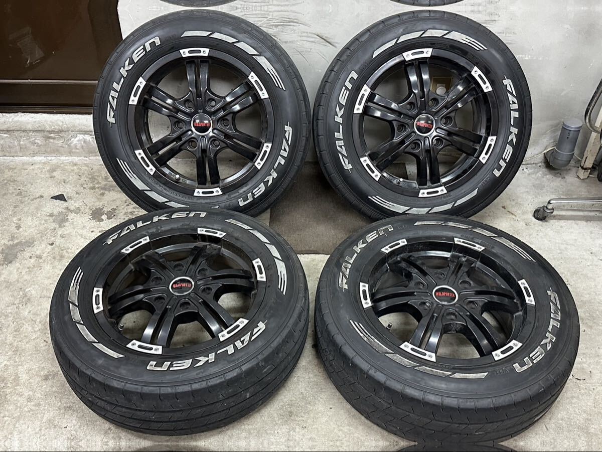 16インチ★ホワイトレター☆タイヤ&ホイール★4本☆139.7-6H★6.5J+38☆ファルケン★215/65R16C 109/107☆貨物★ハイエース☆キャラバン★拍卖