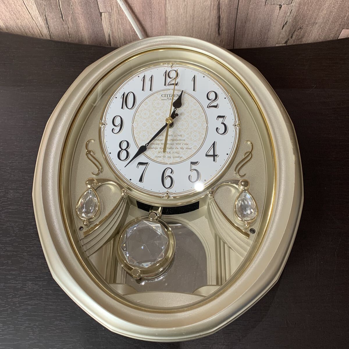 (FUK049) CITIZEN シチズン メロディ 電波掛け時計 4MN418BZ ジャンク品拍卖