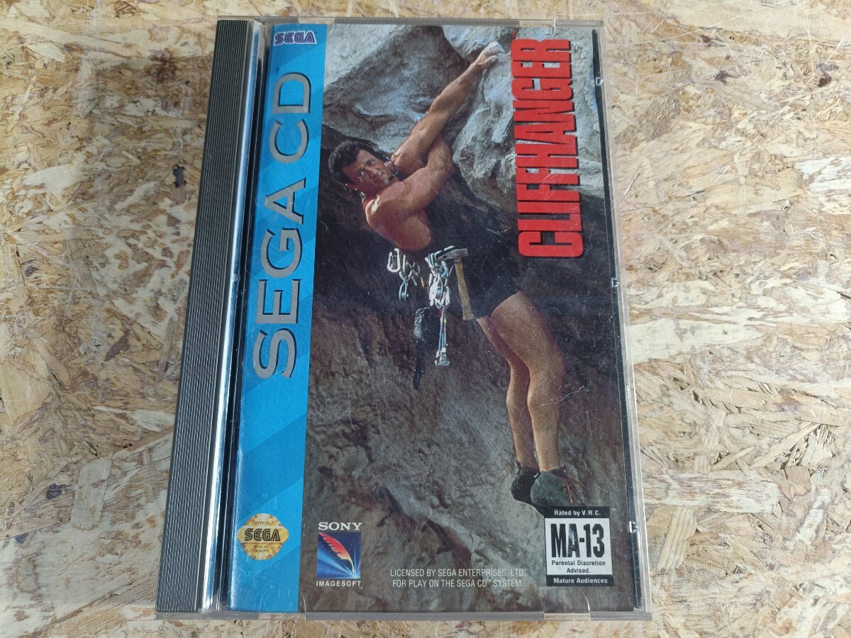 (UK116)【再生/動作未確認】希少 SEGA CD CLIFFHANGER SONY セガ クリフハンガー レトロゲーム MA-13 レア 現状品拍卖