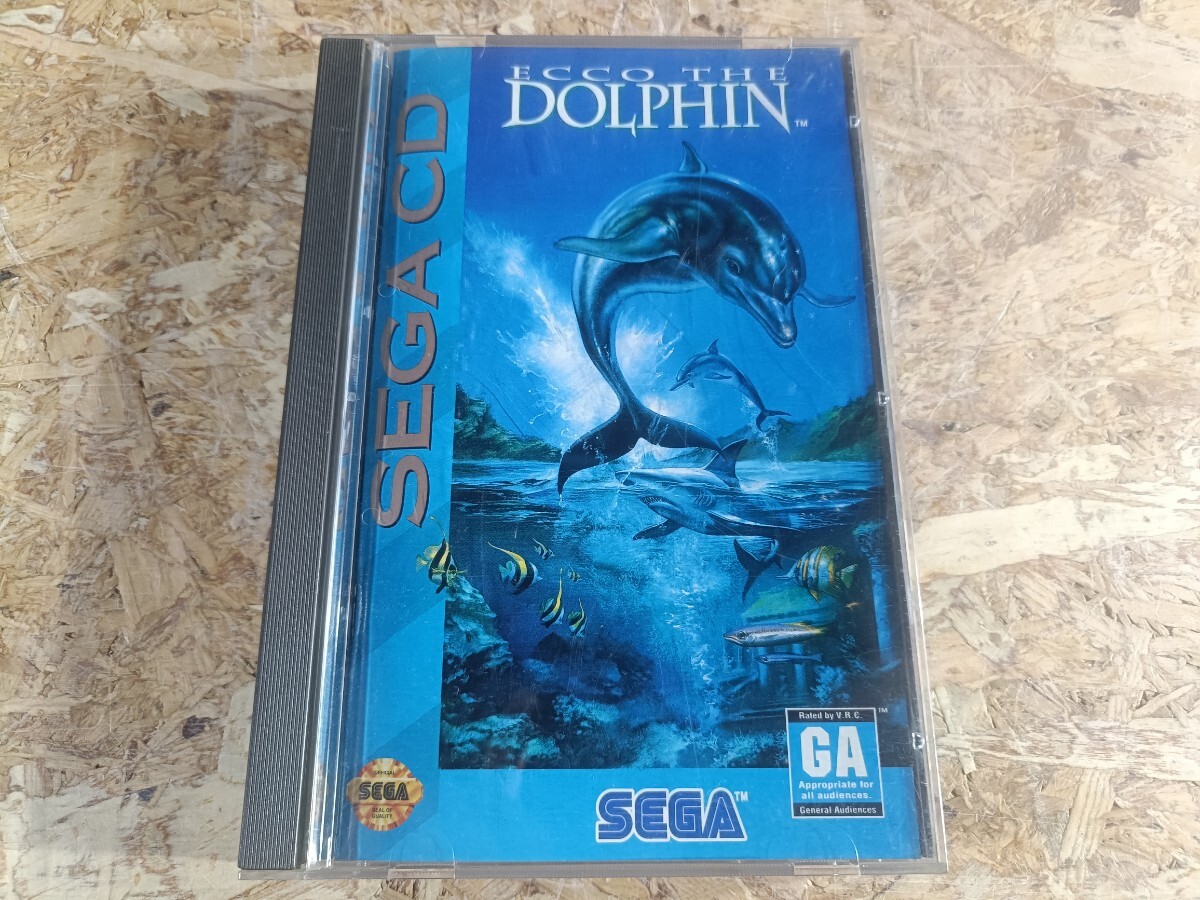 (UK119)【再生/動作未確認】希少 SEGA CD ECCO THE DOLPHIN GA セガ エコー ドルフィン レトロゲーム 海外 イルカ ケース割れ有り 現状品拍卖