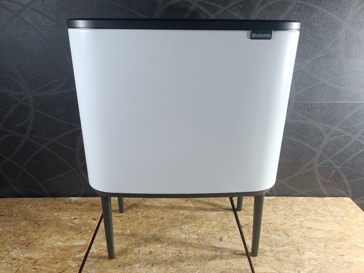 (UK135)brabantia ダストボックス 11L+23L ホワイト 68x54x31cm ゴミ箱 分別 ブラバンシア 現状品拍卖