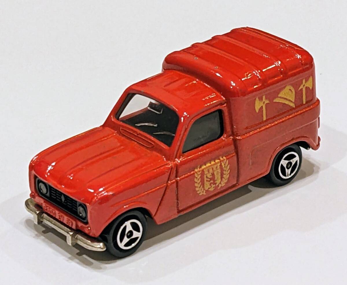 仏マジョレット ルノー 4L キャトル 赤 消防車両 1/55 フランス製拍卖