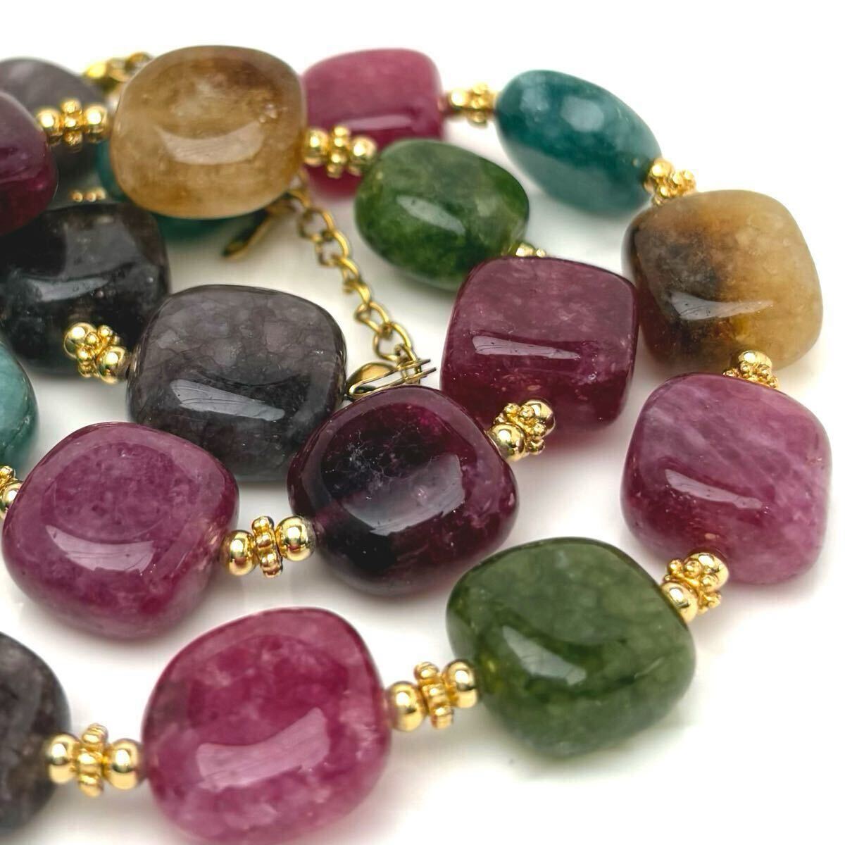 340ctトルマリン!天然石ネックレス tourmaline necklace jewelry ジュエリー 天然石ネックレス拍卖