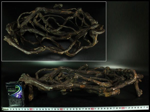 【金閣】奇木 時代 根木 飾り台 自然木 55cmx30cm 旧家蔵出 送料無料(RC951)拍卖