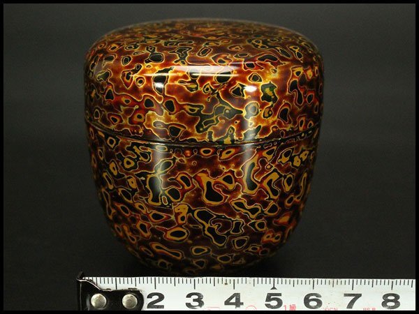 【銀閣】茶道具 津軽塗 棗 未使用 美品 旧家蔵出 送料無料(A953)拍卖