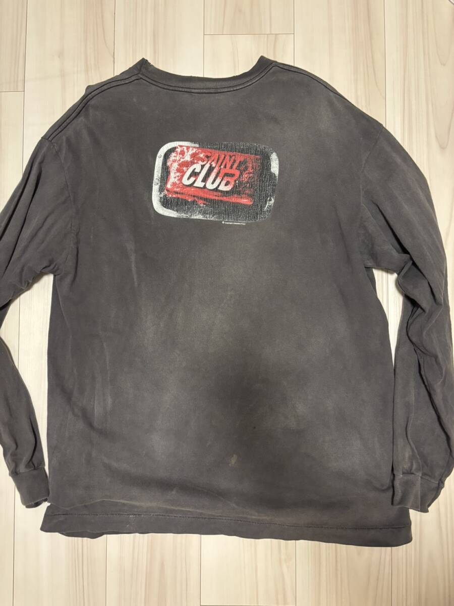 SAINT MICHAEL セントマイケル 長袖Tシャツ ロンT USED ダメージ加工 L拍卖