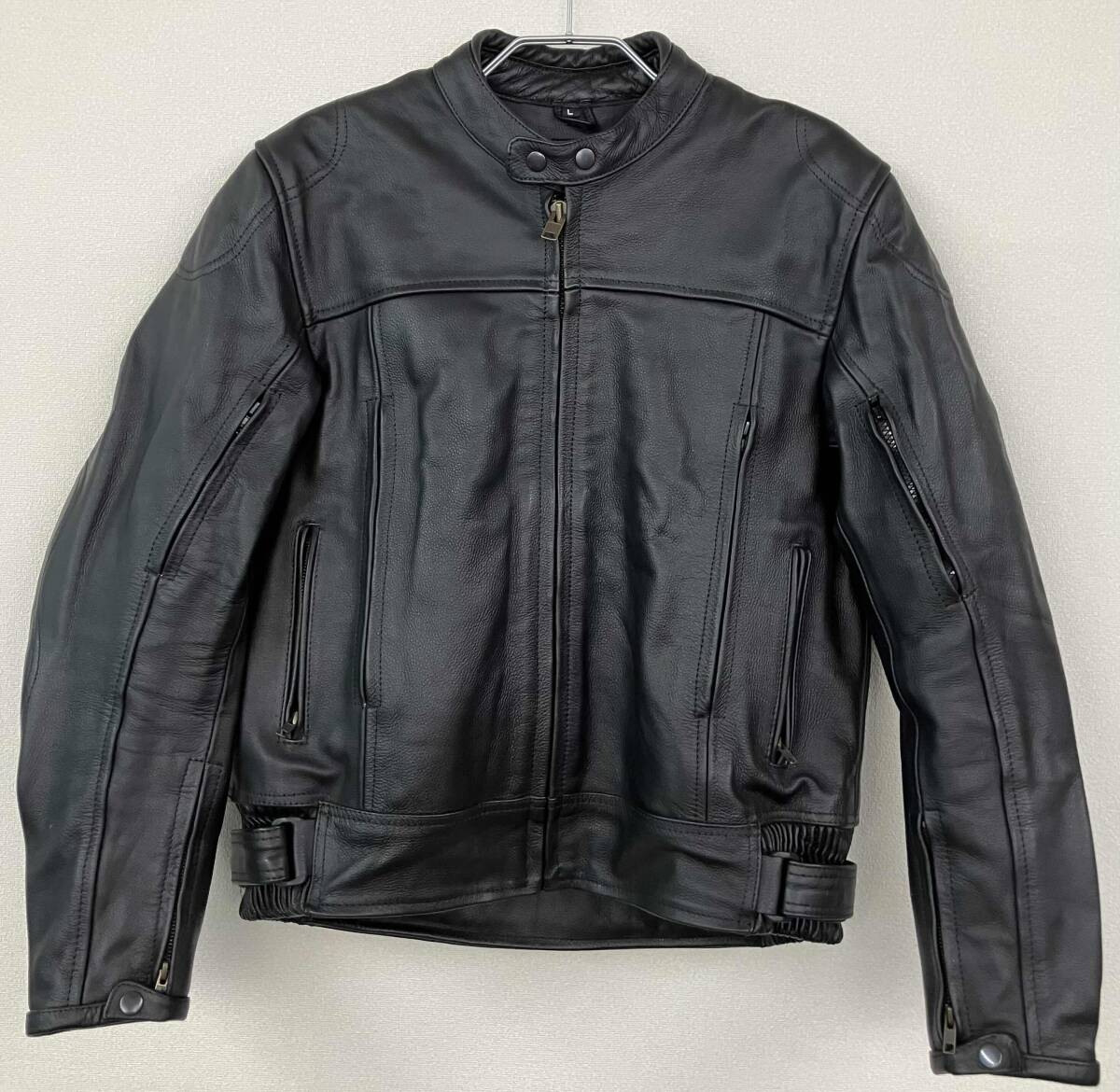 Clooney クルーニー レザー ライダージャケット メンズL インナー プロテクター付き 黒拍卖