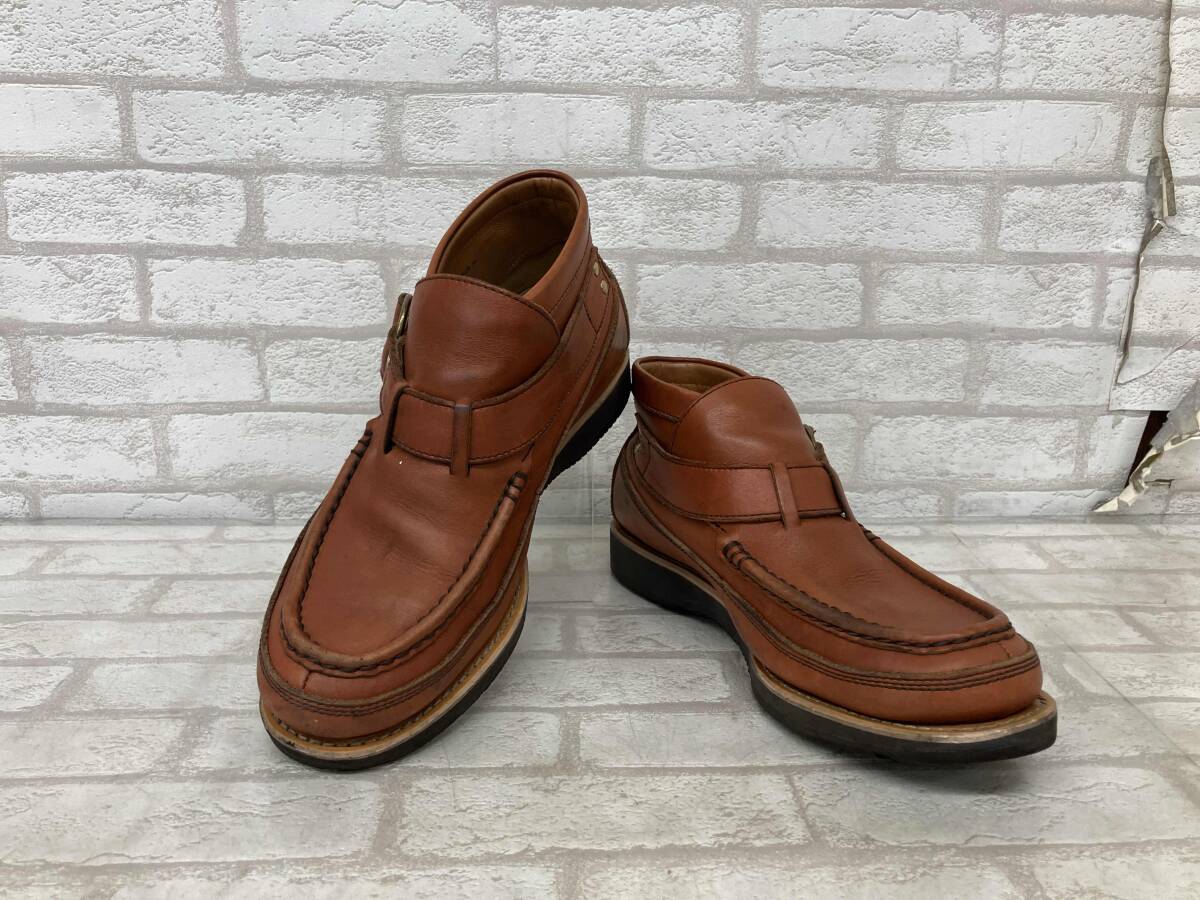 REGAL NC4F 59GR ダブルリングブーツ リーガル ショートブーツ ブラウン メンズ size26cm レザー ベルト拍卖