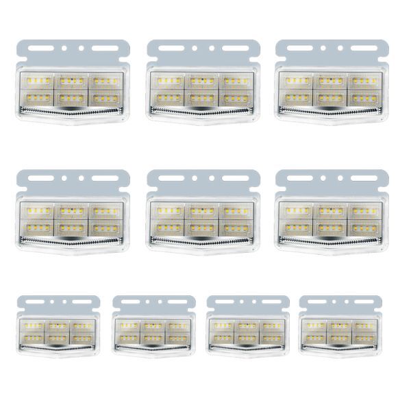 24V トラック グリーン 4面発光 マーカーランプ タイヤ灯 LED サイドマーカー 高輝度 42LED スタイリッシュ 防水 IP68 10個セット WK35拍卖