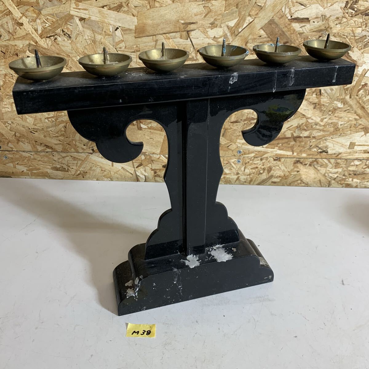 仏壇 仏具 六器 華瓶 燭台 蝋燭立て アンティーク レトロ 仏前 M38拍卖