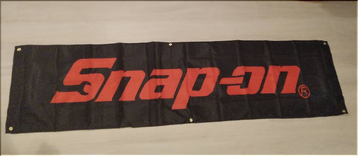 新品★スナップオン(Snap-on)★特大バナー(タペストリー/フラッグ)★60×240cm★赤×黒拍卖