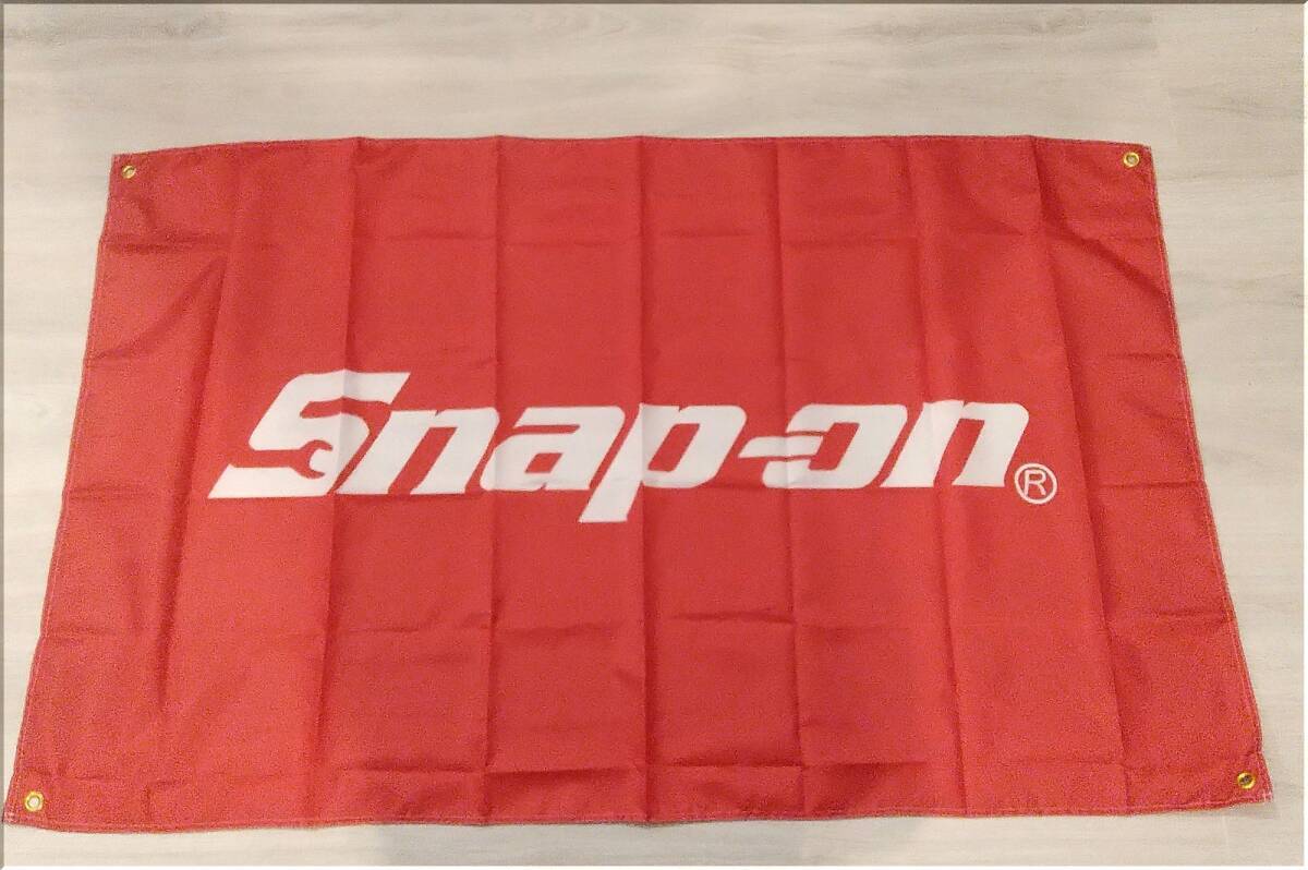 新品★スナップオン(Snap-on)★特大バナー(タペストリー/フラッグ)★150×90cm★白×赤拍卖
