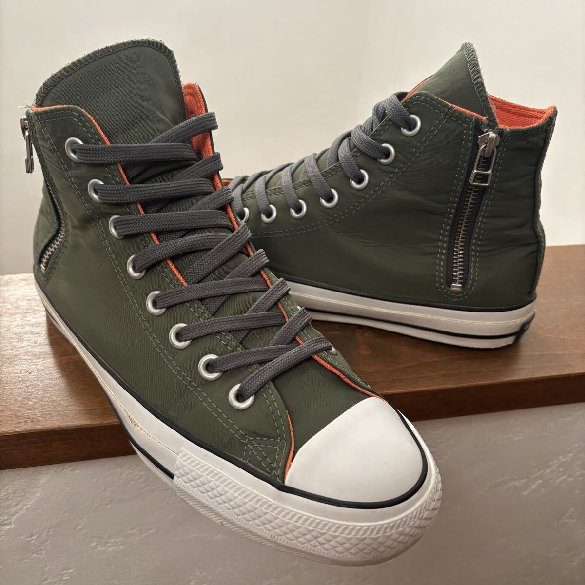 コンバース/100周年/チャックテイラー/MA-1/限定/26cm/カーキ/緑拍卖