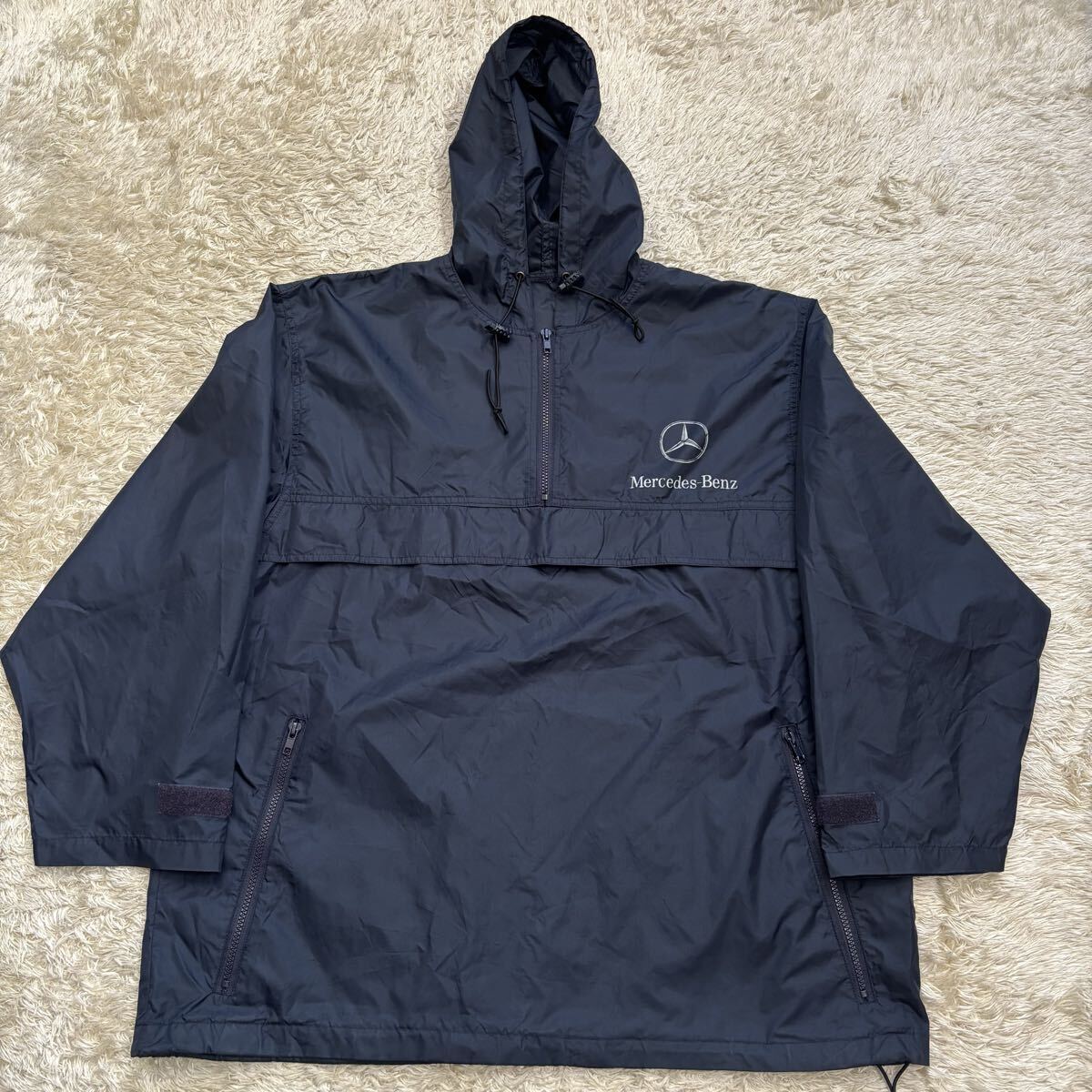 Mercedes-Benz メルセデスベンツ ナイロン アノラック パーカー 紺拍卖