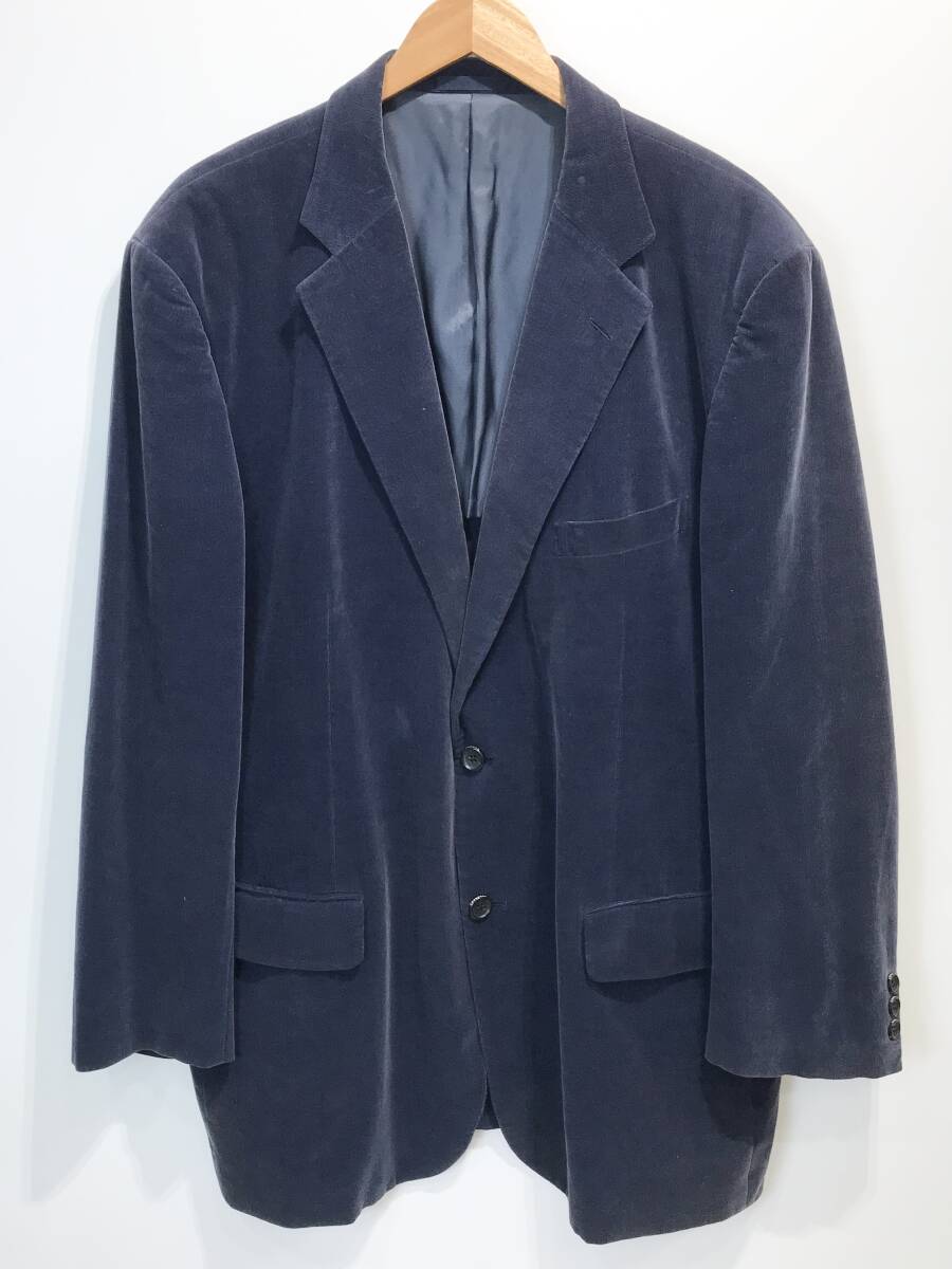 BURBERRY LONDON アンゴラ混 ベロア 2B テーラードジャケット ベルベット BER04-701-25 三陽商会 バーバリーロンドン SIZE:3L■1031Y①拍卖