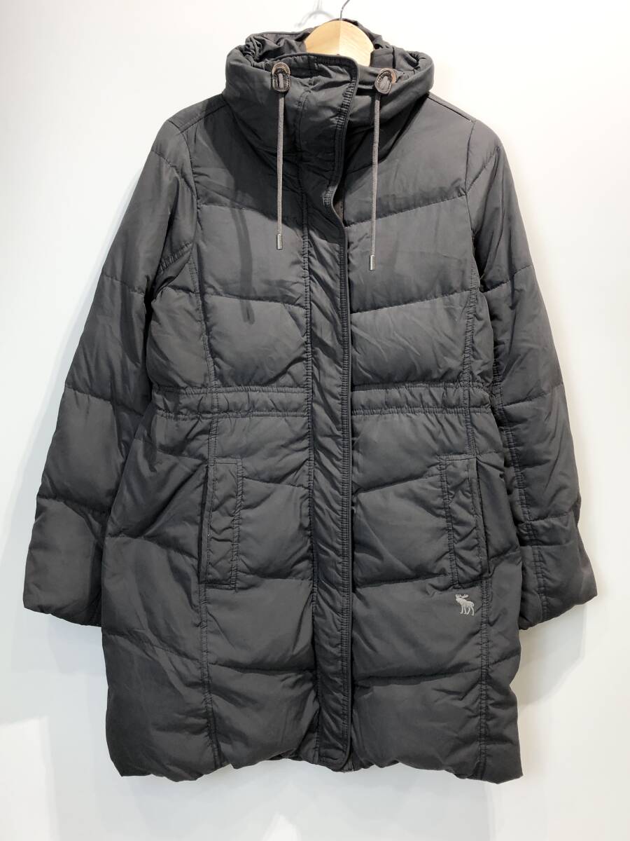Abercrombie & Fitch ボリュームネック ロング ダウン コート グレー アバクロ SIZE:M■1128N拍卖
