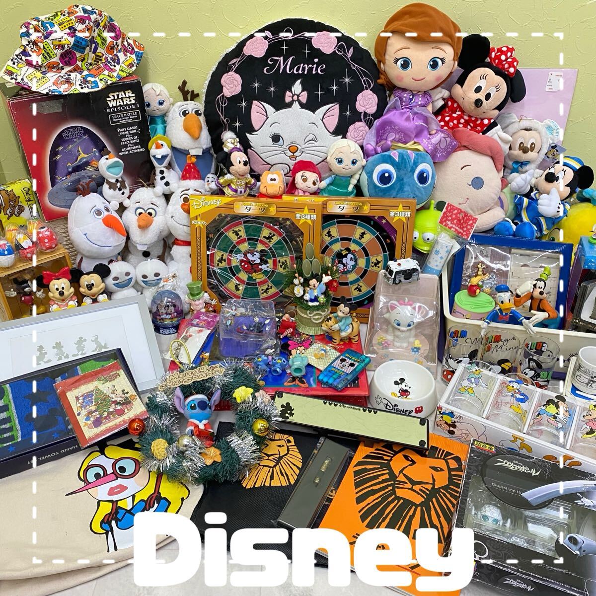 SU■ ディズニー グッズ 約13.5kg 大量 まとめ売り ぬいぐるみ グラス かばん 雑貨 小物 ミッキー ミニー アナ雪 プリンセス Disney 拍卖