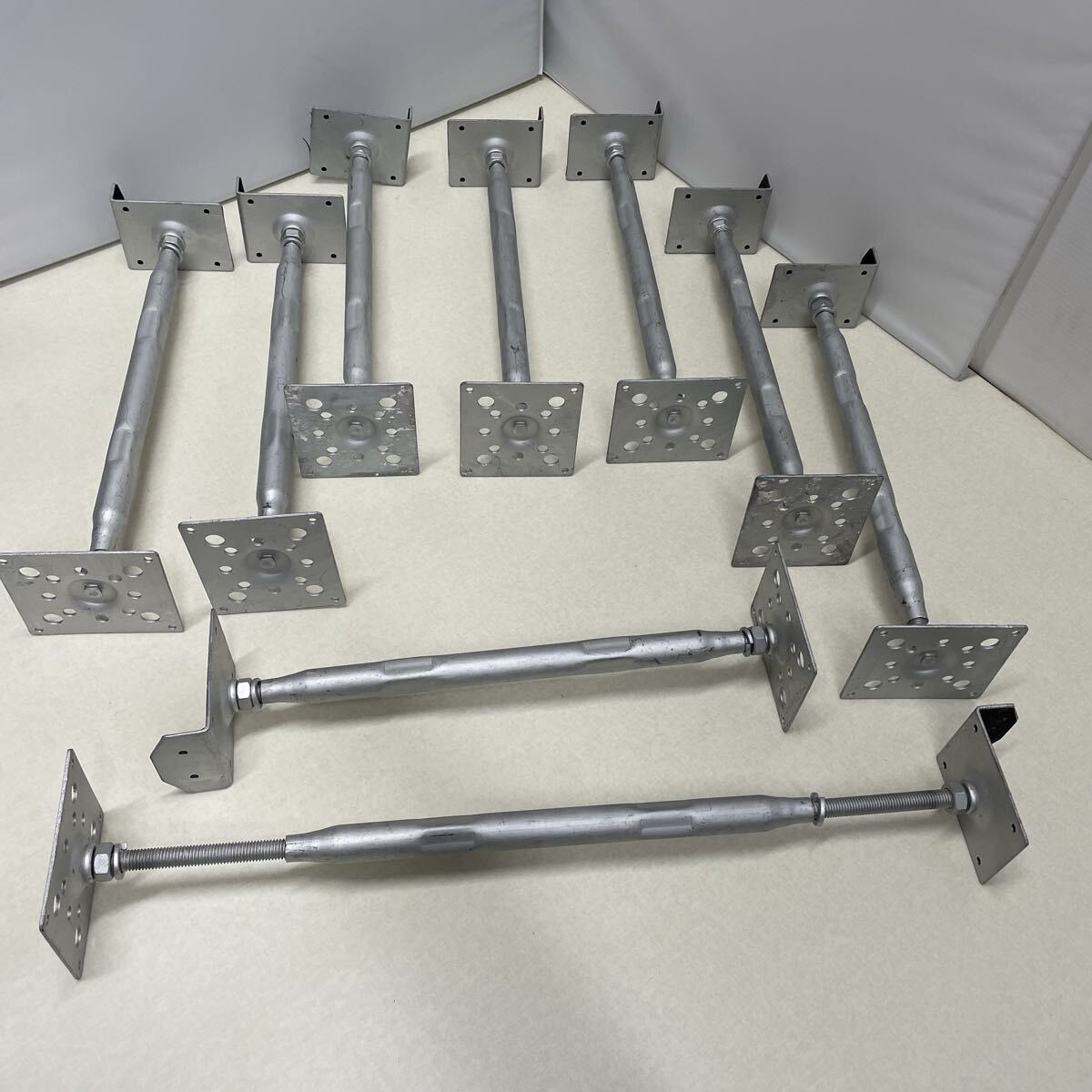 BS■ AlIeanza アライアンス 鋼製床束 ダクロタイズド 鋼製束 L型 Lサイズ (範囲370-535mm) 9点 建築 建築材料 資材 大工 DIY 中古拍卖