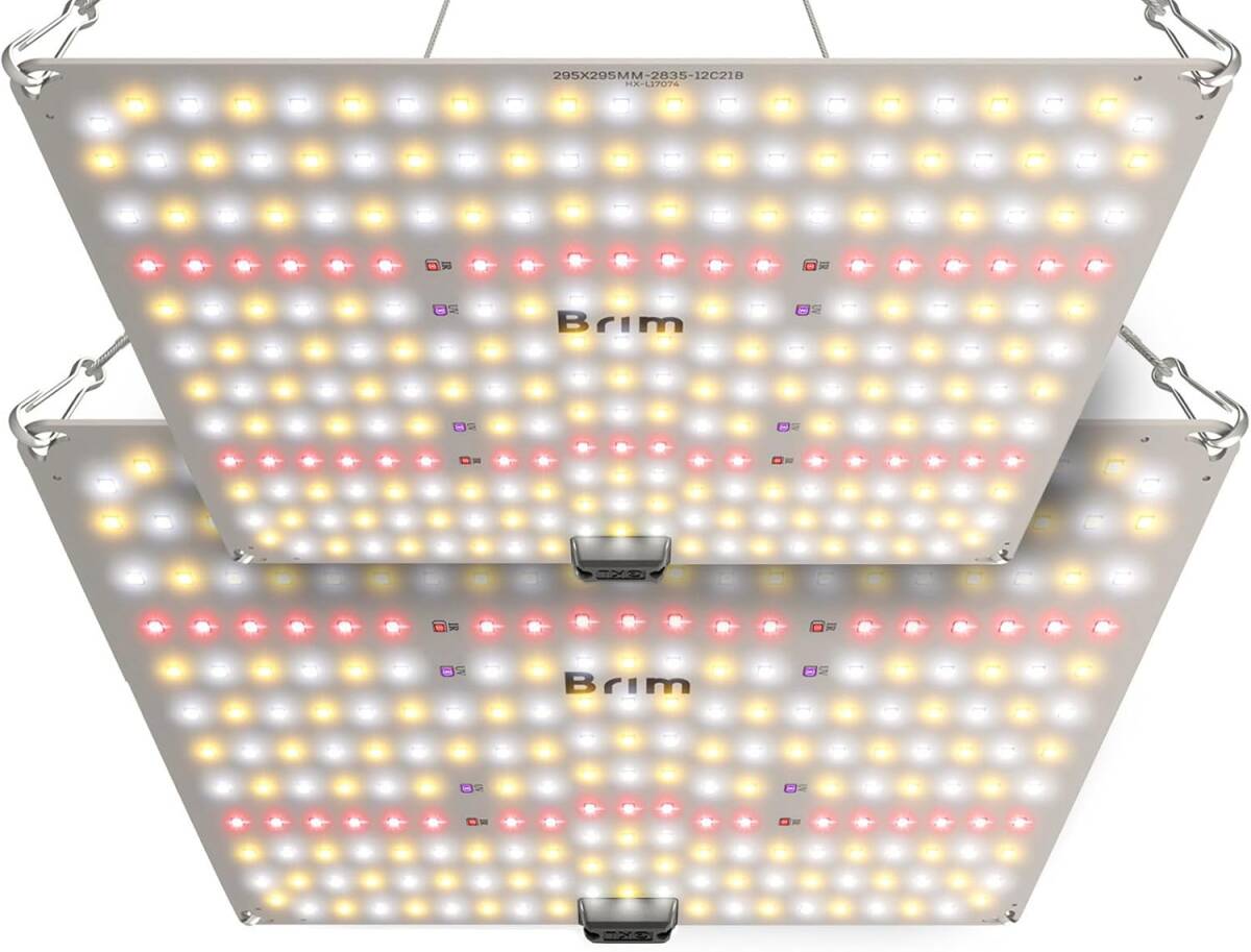 【新品】BRIM(ブリム) PANEL A 植物育成ライト 2枚セット 植物栽培LEDパネル フルスペクトル PL-A 45W省電力 500W相当 温白色 二枚セット拍卖
