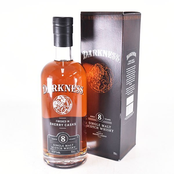 ウイスキー ダークネス 8年 シェリーカスク *箱付 700ml 47.8% スコッチ DARKNESS K160299拍卖