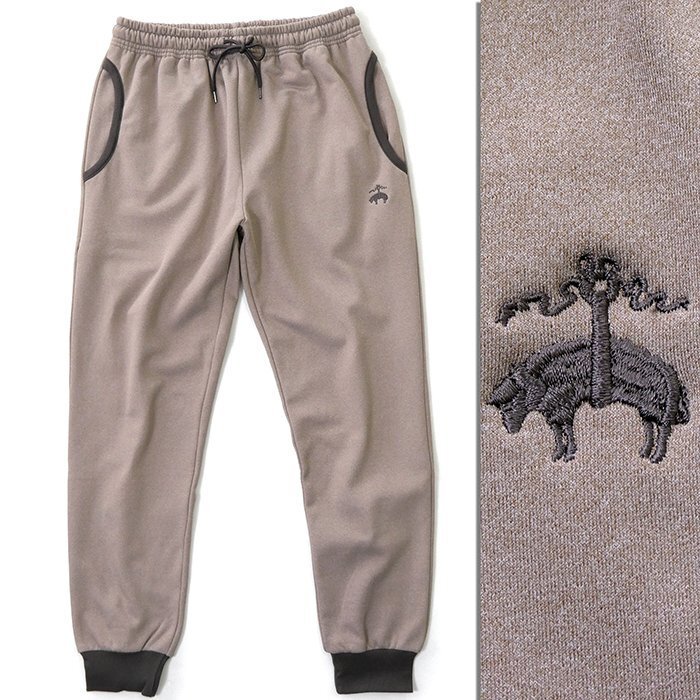 新品 ブルックスブラザーズ 裏起毛 テーパード リブ パンツ L 茶 【P28534】 Brooks Brothers 秋冬 メンズ ダンボール ストレッチ 裏暖拍卖