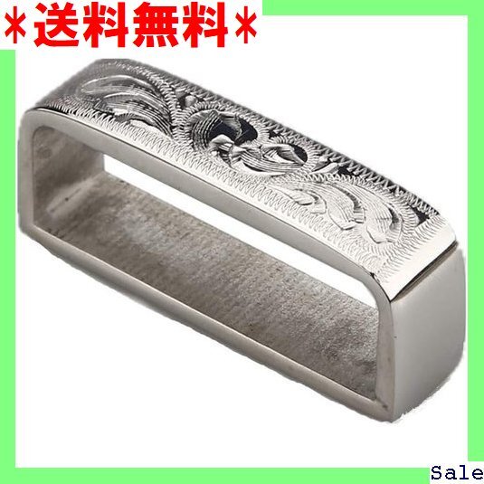 ☆人気商品 kokoungkuan ベルトバックル ループ ハンドメイド彫刻 メンズ ステンレス 巾40㎜ シルバー 53拍卖