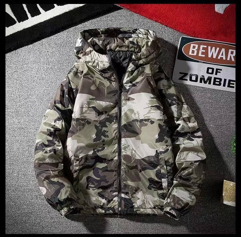 迷彩柄 ジャンパー ミリタリージャケット ジップアップパーカー 大きいサイズ マウンテンパーカー グリーン 5XL拍卖