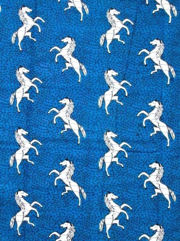 ⑩Aシール付き*アフリカンプリント*パーニュ*キテンゲ*アフリカンバティック*馬*馬柄*ホース*ホース柄拍卖