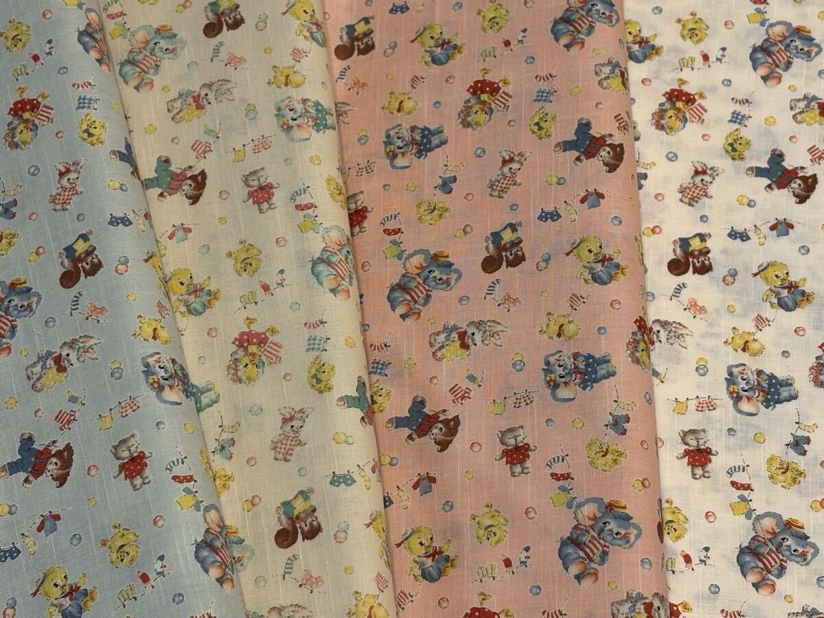 ♪メリーボンボンカットクロス1【お洗濯柄 4色】50×110㎝幅拍卖