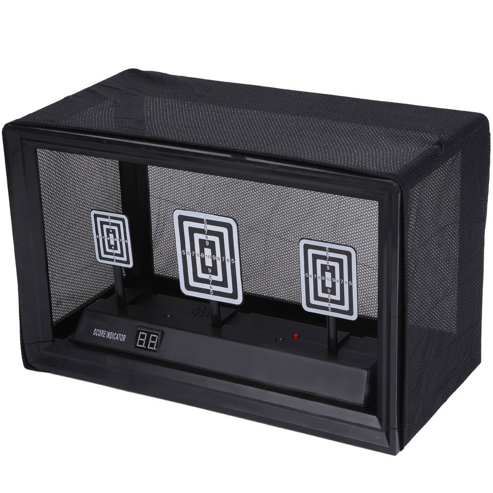 電子 弾丸 ターゲット エアガン シューティング スコアリング機能 自動リセット 起き上がり ネット 付き KRB256拍卖