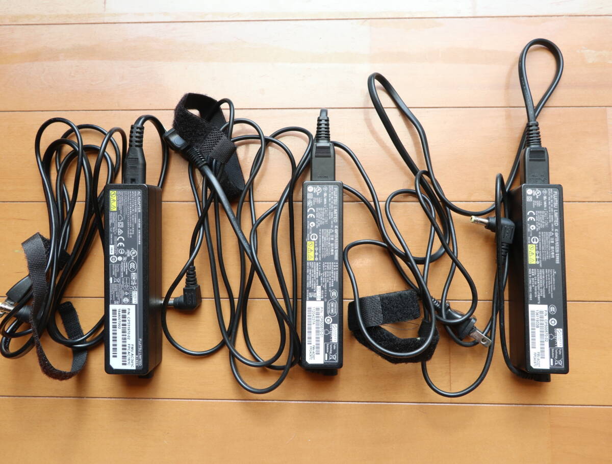 【送料無料】【1円スタート】富士通 純正 ACアダプタ 3点 FMV-AC341C 1点、FMV-AC327 2点拍卖