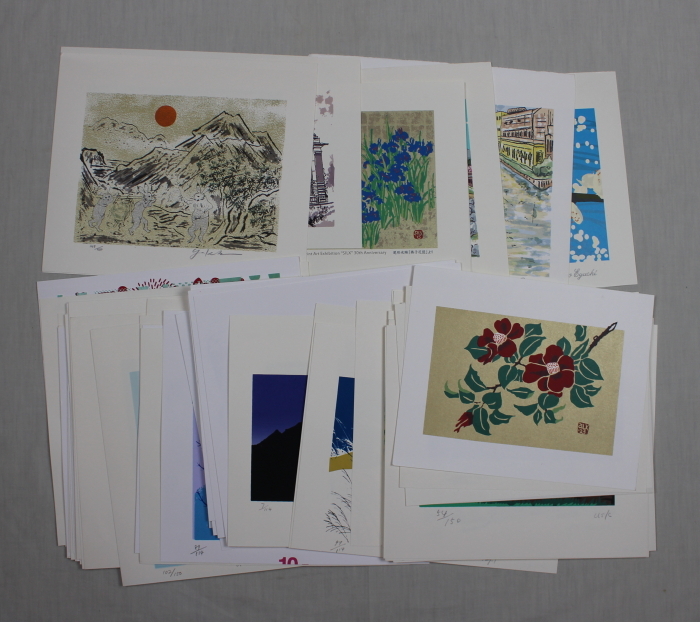 真作 シルクスクリーン版画 66枚 和田義郎など作者色々 デザイン 拍卖