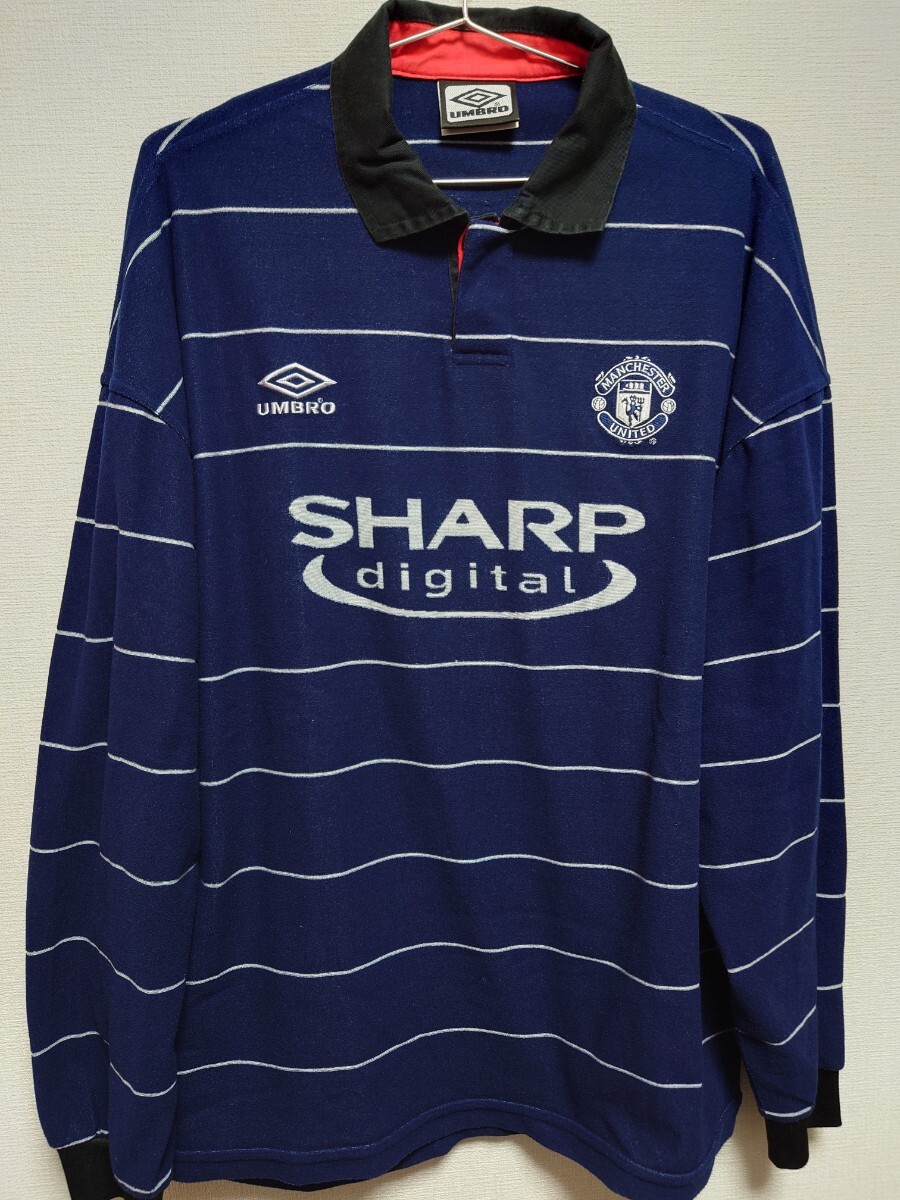 UMBRO 1999〜2000 マンチェスターユナイテッド AWAY 長袖 ユニフォーム 貴重 XLサイズ Manchester United 拍卖
