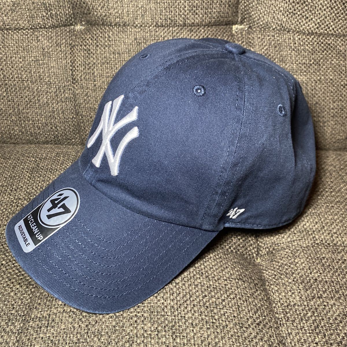 47 CLEAN UP クリーンナップ ニューヨークヤンキース キャップ 帽子 CAP ネイビー MLB拍卖