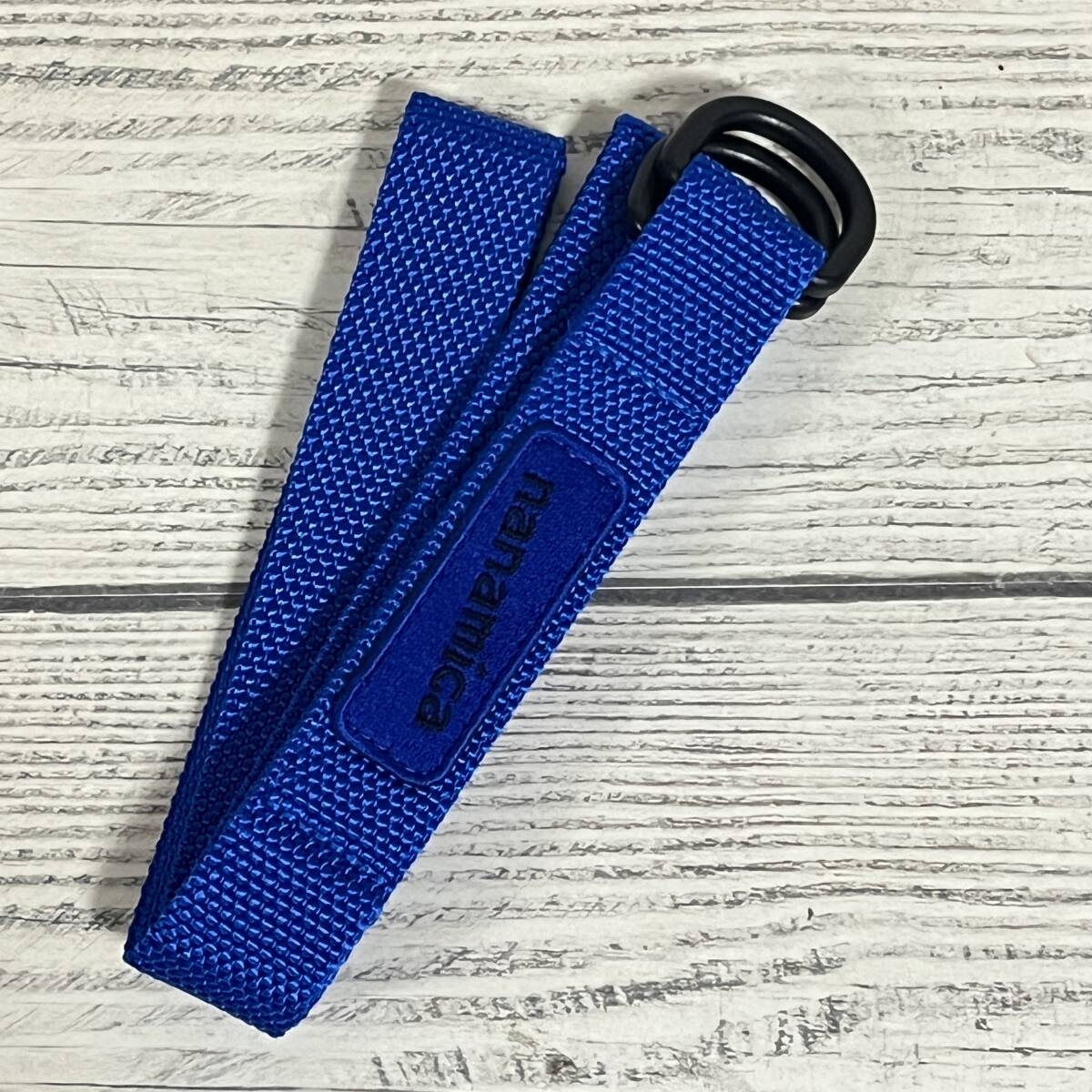 ★ nanamica ( ナナミカ ) ★ テックベルト TECH BELT 青色 アウトドア 代官山 Dリングベルト ウェービングベルト (タグ付き新品未着用)拍卖