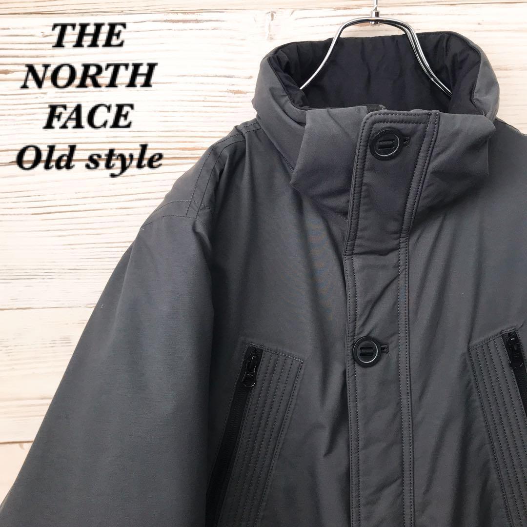 《希少》ザノースフェイス☆中綿入りジャケット L 刺繍ロゴ グレー D485拍卖