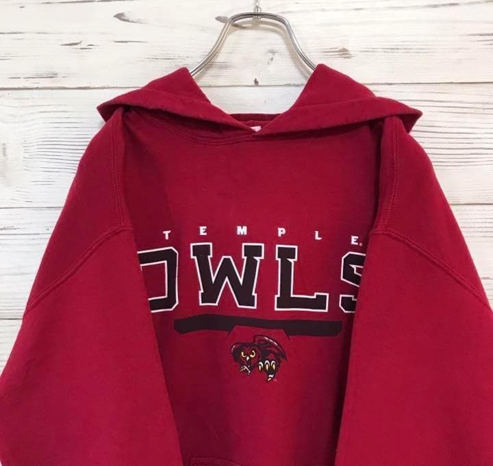 《チームロゴ》ギルダン パーカー ☆ゲームシャツ M レッド 赤 P357拍卖