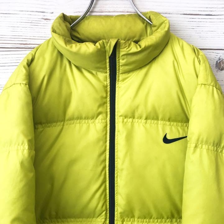 《希少》ナイキ NIKE☆ダウンジャケット 刺繍ロゴ ライトグリーン D2拍卖