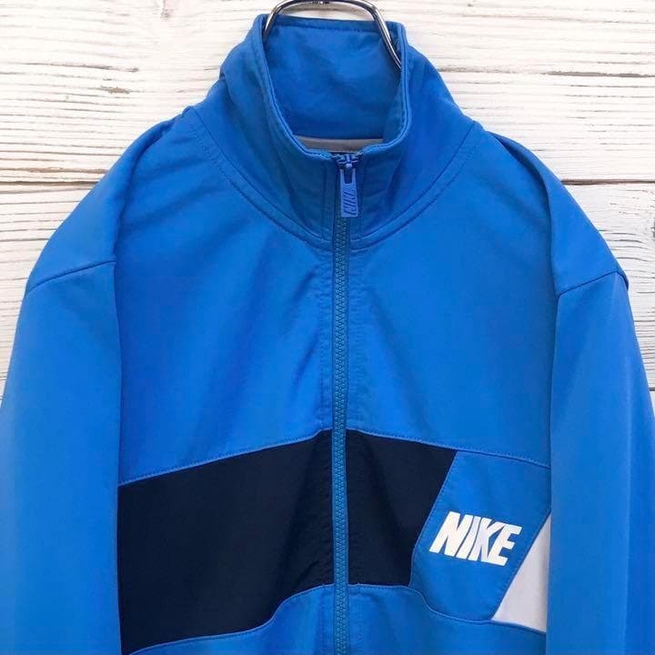 《希少》ナイキ NIKE☆ジャージ M ワンポイントロゴ スカイブルー J285拍卖