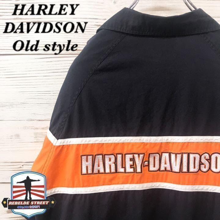 《希少》ハーレーダビッドソン☆半袖シャツ S ブラック オレンジ HS207拍卖