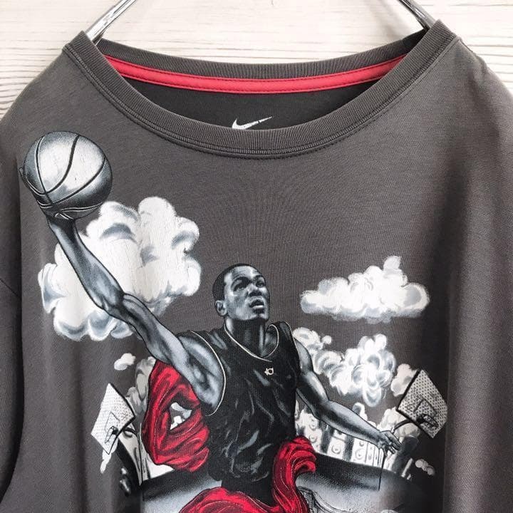 《希少》ナイキ NIKE☆Tシャツ M チャコールグレー デカロゴ T160拍卖